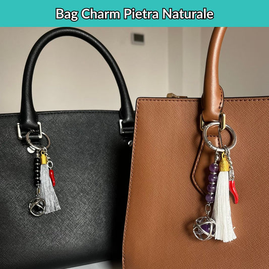 Bag charm genesa con pietra naturale e peperoncino - Zen Home