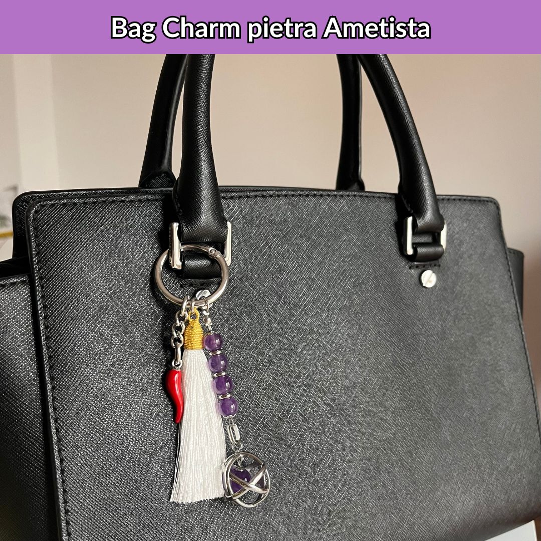 Bag charm genesa con pietra naturale e peperoncino - Zen Home