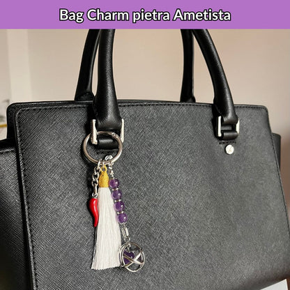 Bag charm genesa con pietra naturale e peperoncino - Zen Home