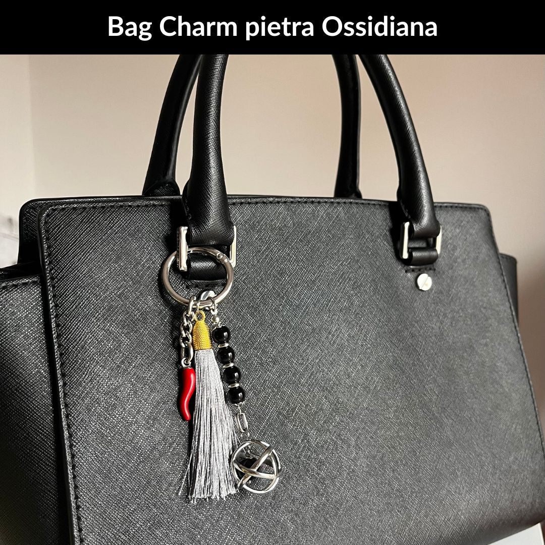 Bag charm genesa con pietra naturale e peperoncino - Zen Home