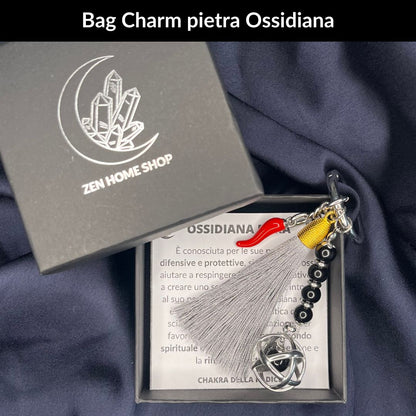 Bag charm genesa con pietra naturale e peperoncino - Zen Home