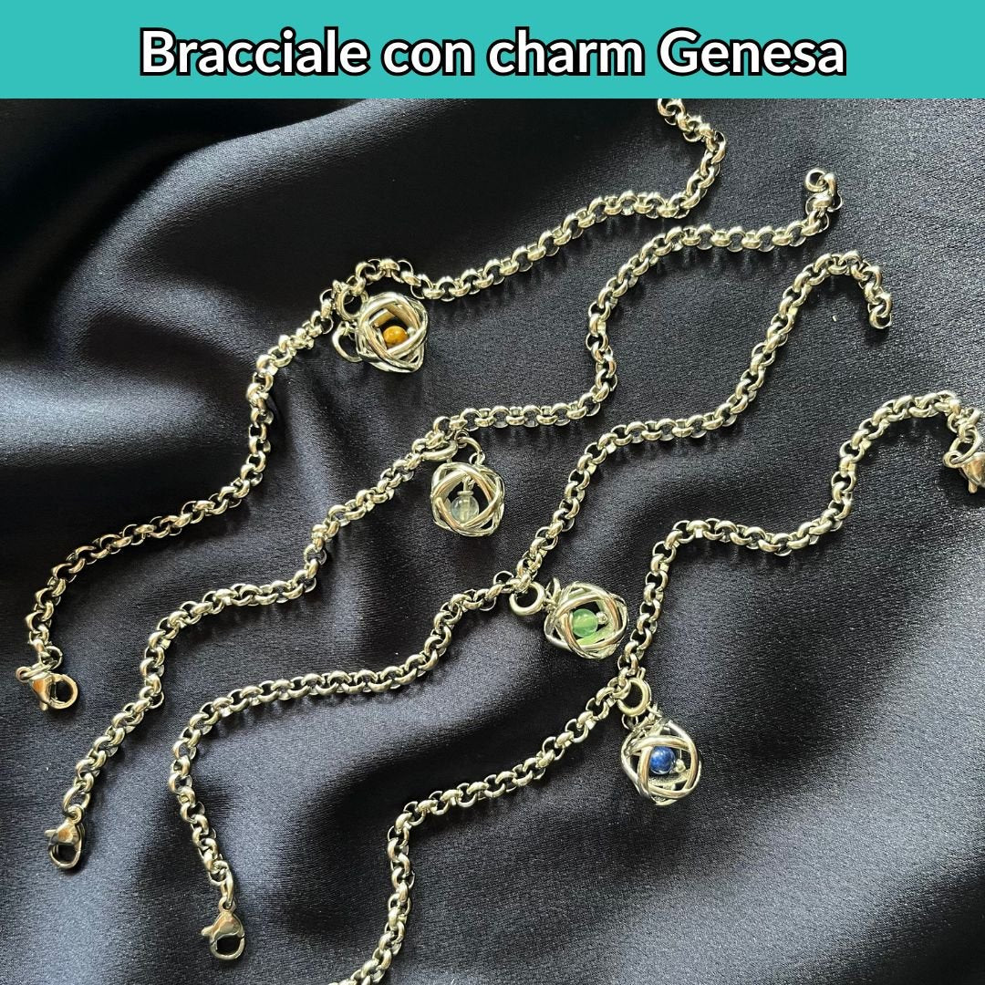 Bracciale con charm genesa in acciaio inossidabile - Zen Home
