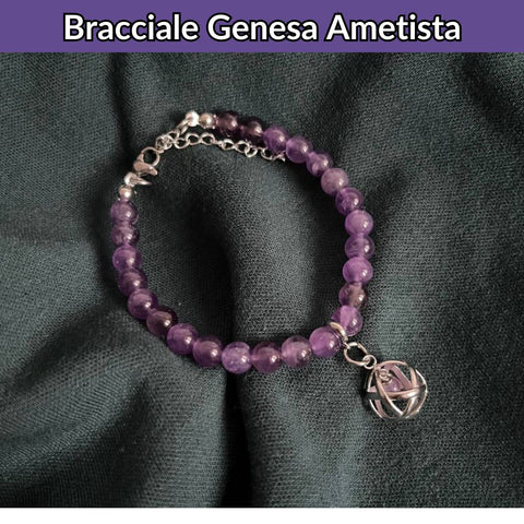 Bracciale con pietra naturale e ciondolo genesa - Zen Home