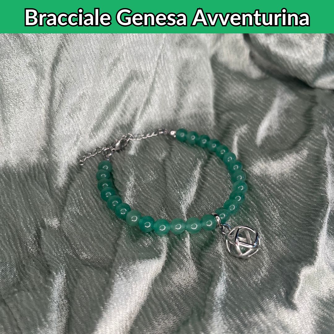 Bracciale con pietra naturale e ciondolo genesa - Zen Home