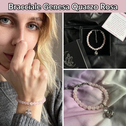 Bracciale con pietra naturale e ciondolo genesa - Zen Home