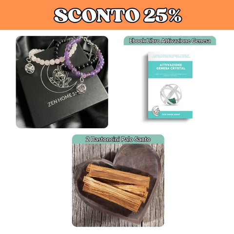Bracciale con pietra naturale e ciondolo genesa - Zen Home
