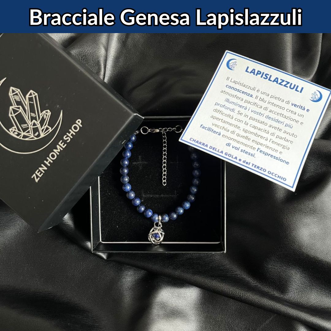 Bracciale con pietra naturale e ciondolo genesa - Zen Home