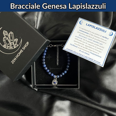 Bracciale con pietra naturale e ciondolo genesa - Zen Home