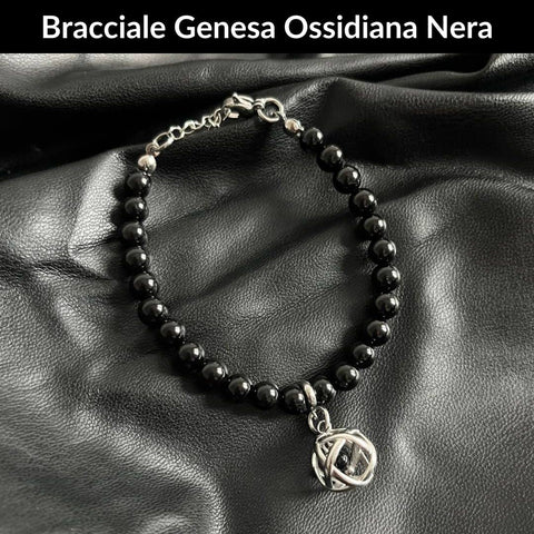 Bracciale con pietra naturale e ciondolo genesa - Zen Home