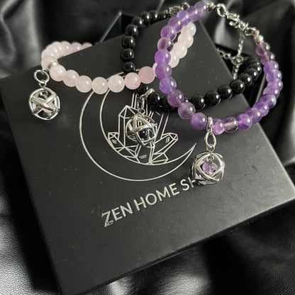 Bracciale con pietra naturale e ciondolo genesa - Zen Home