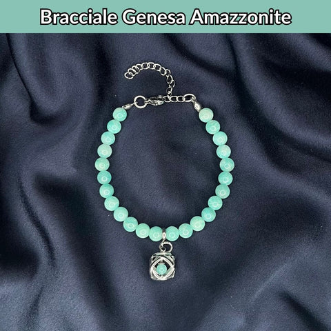 Bracciale con pietra naturale e ciondolo genesa - Zen Home