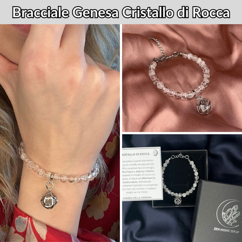 Bracciale con pietra naturale e ciondolo genesa - Zen Home