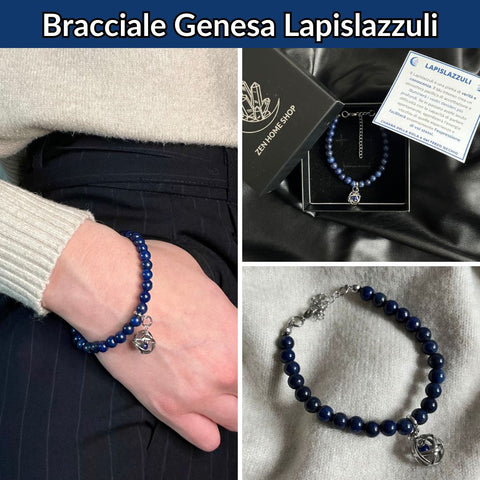 Bracciale con pietra naturale e ciondolo genesa - Zen Home