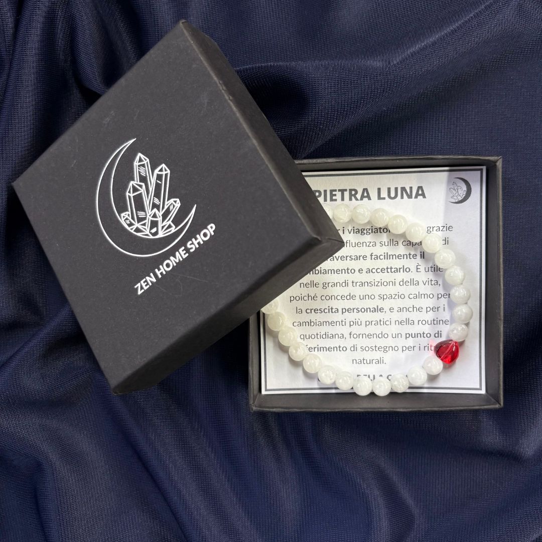 Bracciale Cuore con pietra naturale da 6mm - Zen Home