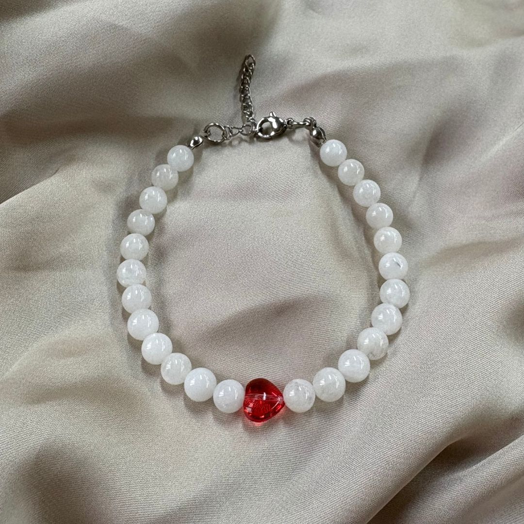 Bracciale Cuore con pietra naturale da 6mm - Zen Home