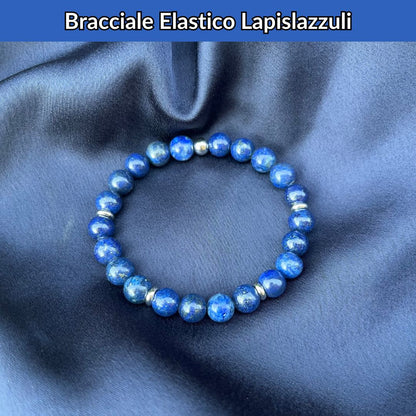 Bracciale elastico con pietra naturale Lapislazzuli - Zen Home