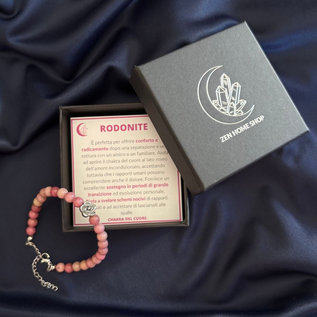 Bracciale Fiore con pietra naturale da 6mm - Zen Home