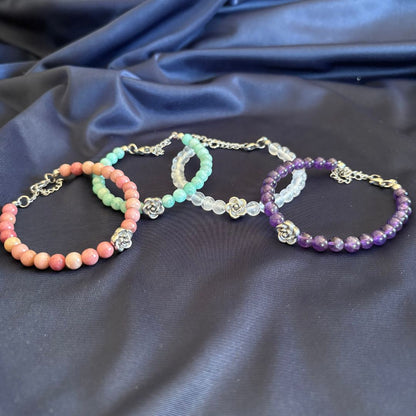 Bracciale Fiore con pietra naturale da 6mm - Zen Home