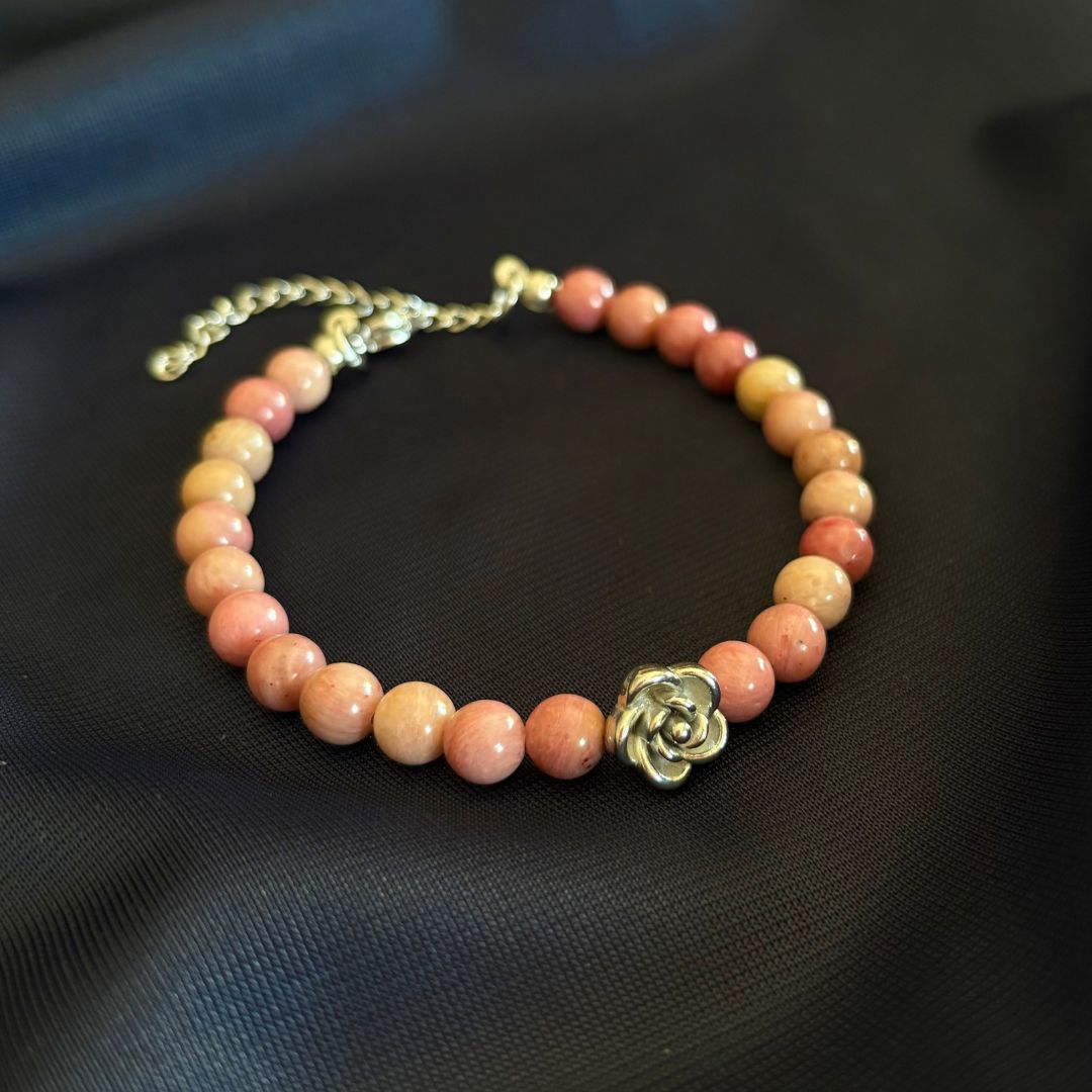 Bracciale Fiore con pietra naturale da 6mm - Zen Home