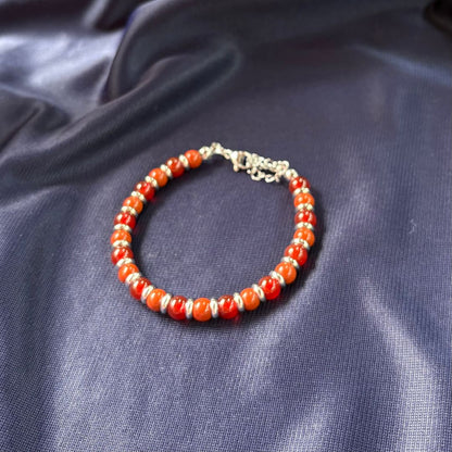 Bracciale Pianeta Marte con Diaspro Rosso e Corniola - Zen Home