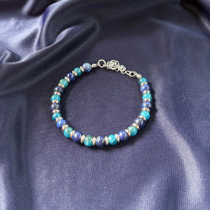 Bracciale Pianeta Nettuno con Lapislazzuli e Apatite Blu - Zen Home