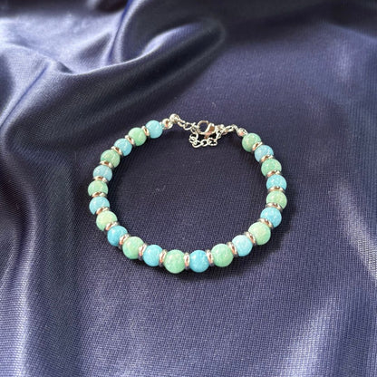 Bracciale Pianeta Urano con Angelite e Amazzonite - Zen Home