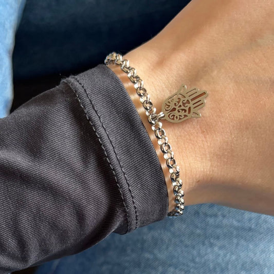 Bracciale Regolabile Mano Di Fatima (Acciaio Inossidabile) - Zen Home