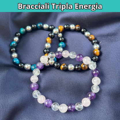 Bracciale Tripla Energia Naturale in acciaio inossidabile - Zen Home