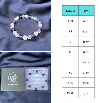 Bracciale Tripla Energia Naturale in acciaio inossidabile - Zen Home