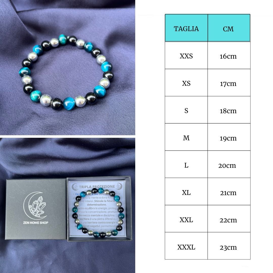 Bracciale Tripla Energia Naturale in acciaio inossidabile - Zen Home