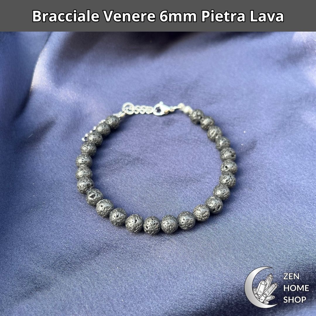 Bracciale Venere con pietra lava da 6 mm - Zen Home
