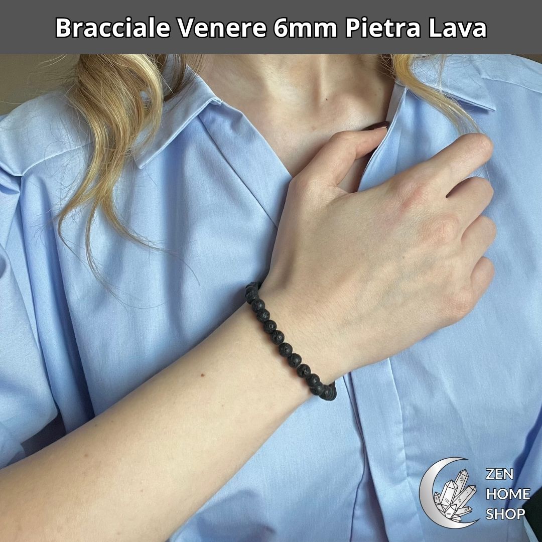 Bracciale Venere con pietra lava da 6 mm - Zen Home