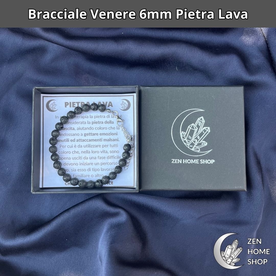 Bracciale Venere con pietra lava da 6 mm - Zen Home