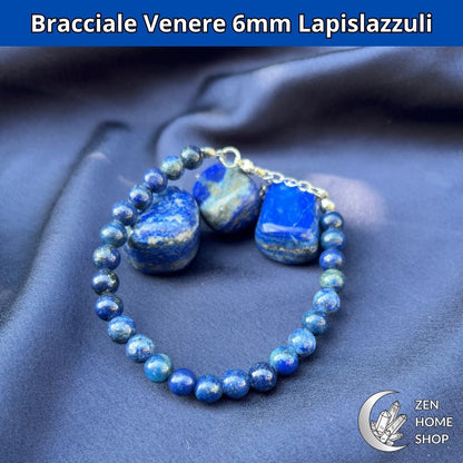 Bracciale Venere con pietre naturali Lapislazzuli da 6 mm - Zen Home