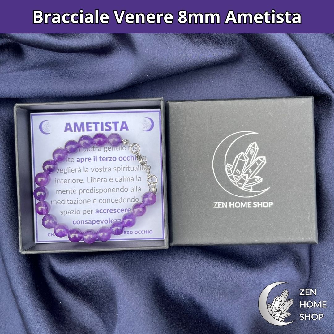 Bracciale Venere da 8 mm - AMETISTA - Zen Home