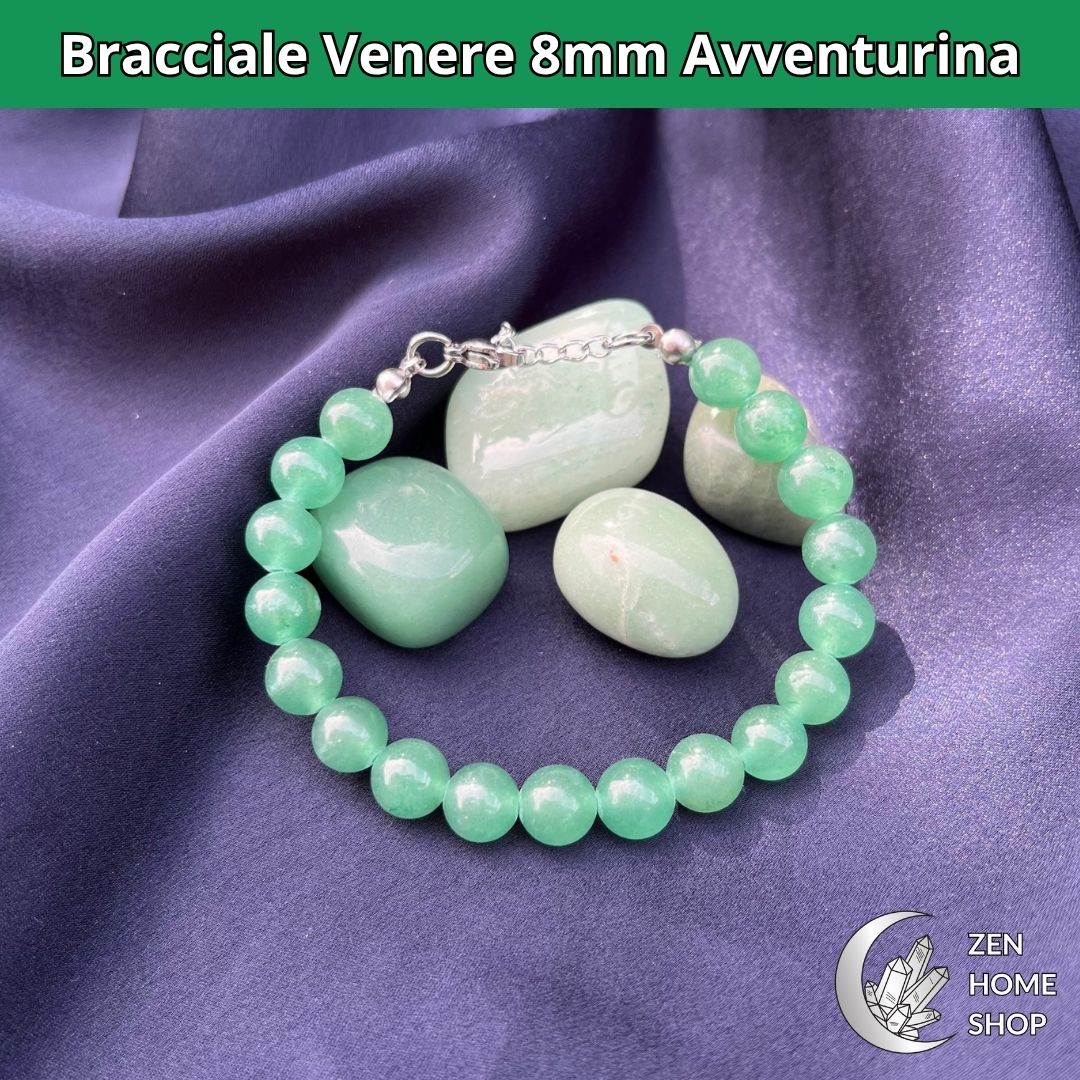 Bracciale Venere da 8 mm - Avventurina Verde - Zen Home