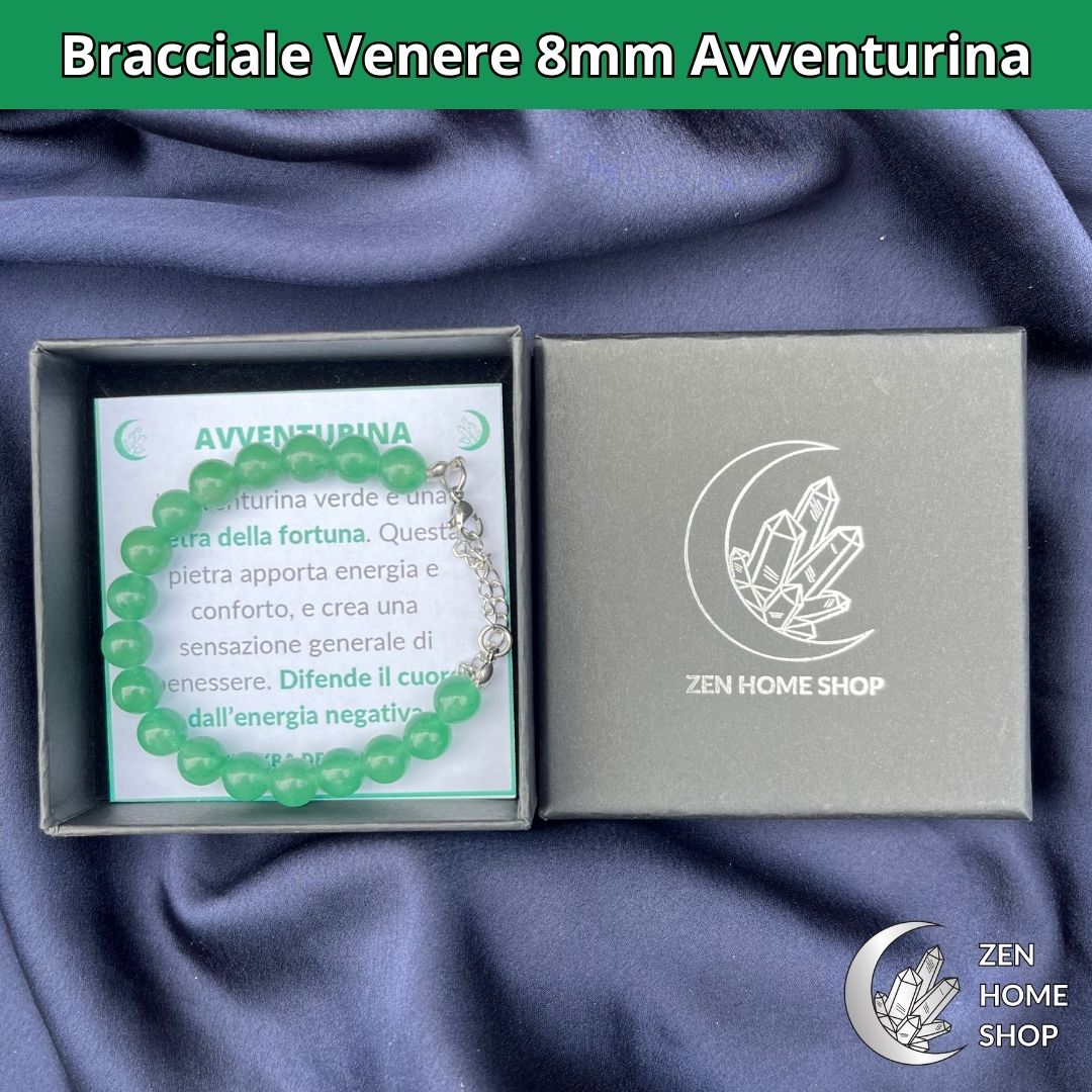 Bracciale Venere da 8 mm - Avventurina Verde - Zen Home