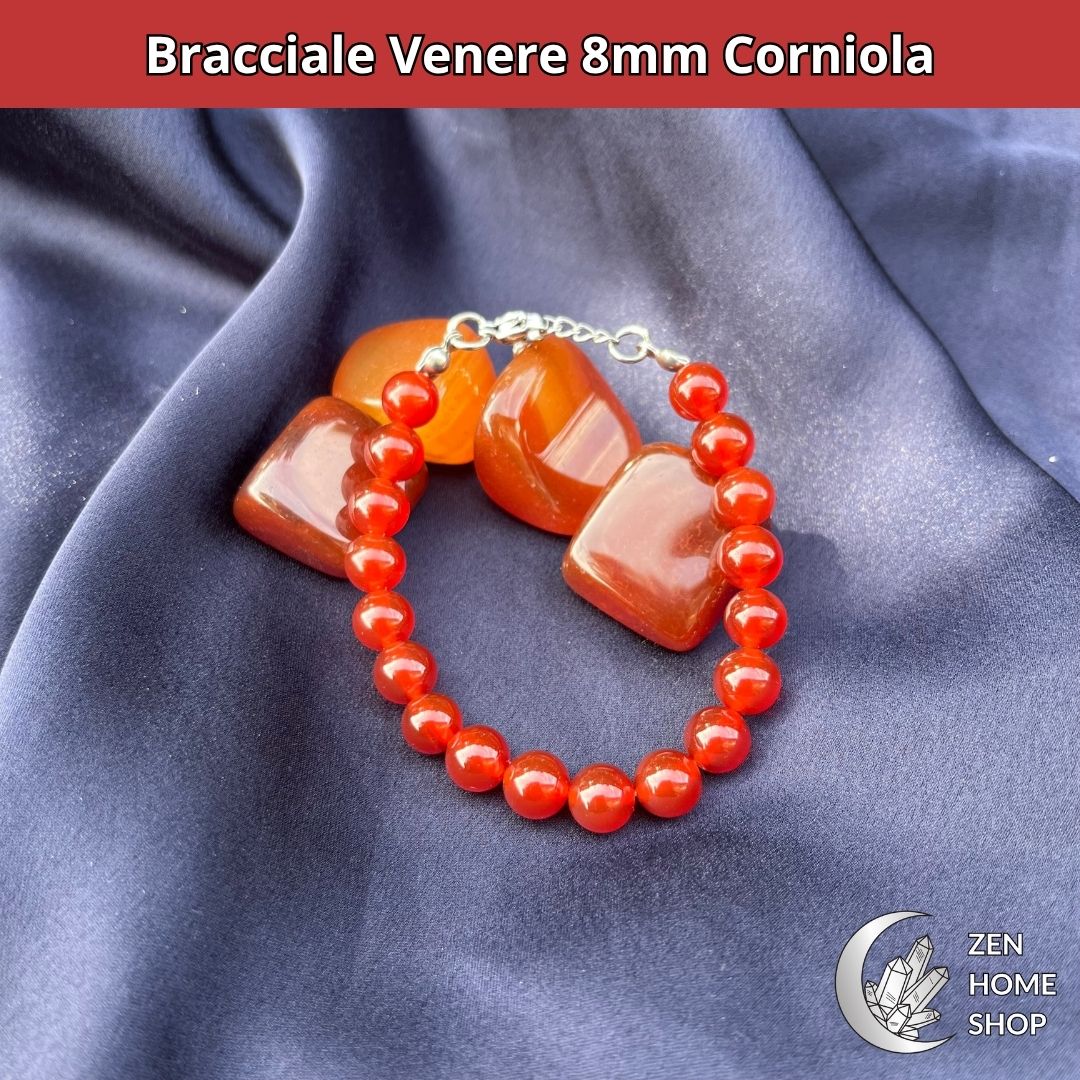 Bracciale Venere da 8 mm - CORNIOLA - Zen Home