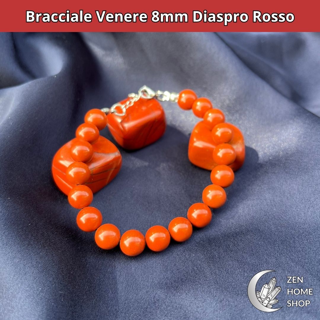 Bracciale Venere da 8 mm - DIASPRO ROSSO - Zen Home