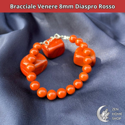 Bracciale Venere da 8 mm - DIASPRO ROSSO - Zen Home