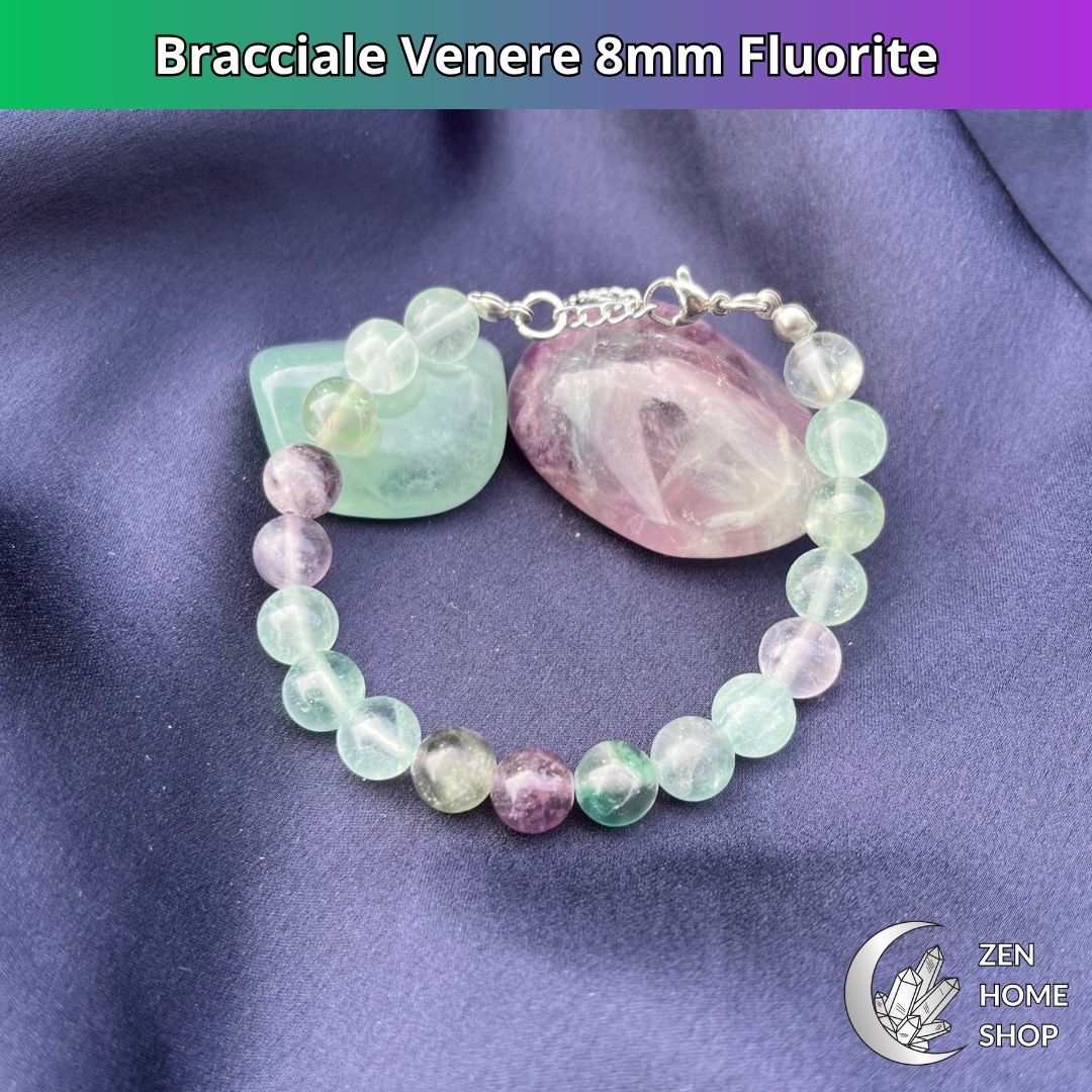 Bracciale Venere da 8 mm - FLUORITE - Zen Home