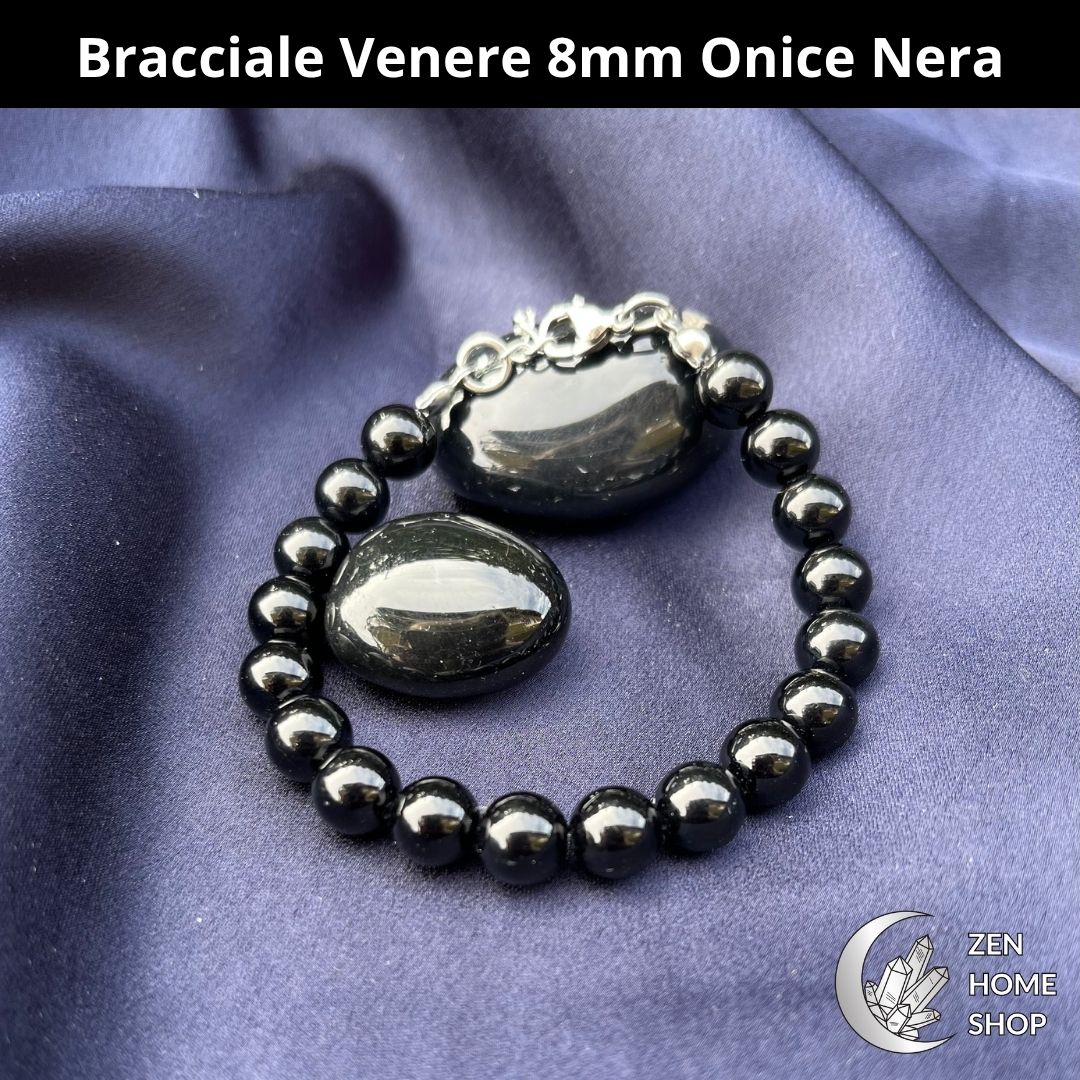 Bracciale Venere da 8 mm - ONICE NERA - Zen Home