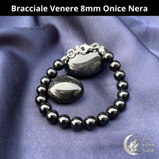 Bracciale Venere da 8 mm - ONICE NERA - Zen Home