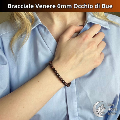 Bracciale Venere Occhio di Bue con pietre naturali da 6 mm - Zen Home