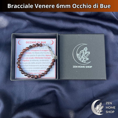 Bracciale Venere Occhio di Bue con pietre naturali da 6 mm - Zen Home