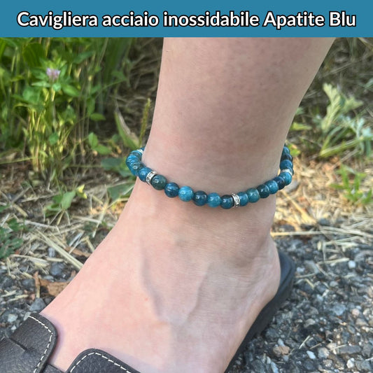 Cavigliera regolabile con Roodonite ed inserti in acciaio inox - Zen Home