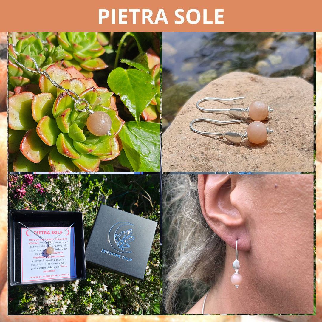 Collana Argento 925 con perla in pietra naturale da 10mm - Zen Home