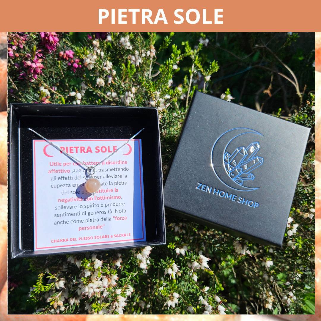 Collana Argento 925 con perla in pietra naturale da 10mm - Zen Home