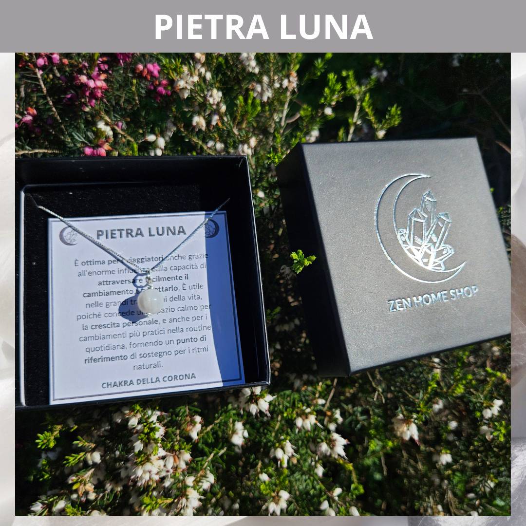 Collana Argento 925 con perla in pietra naturale da 10mm - Zen Home