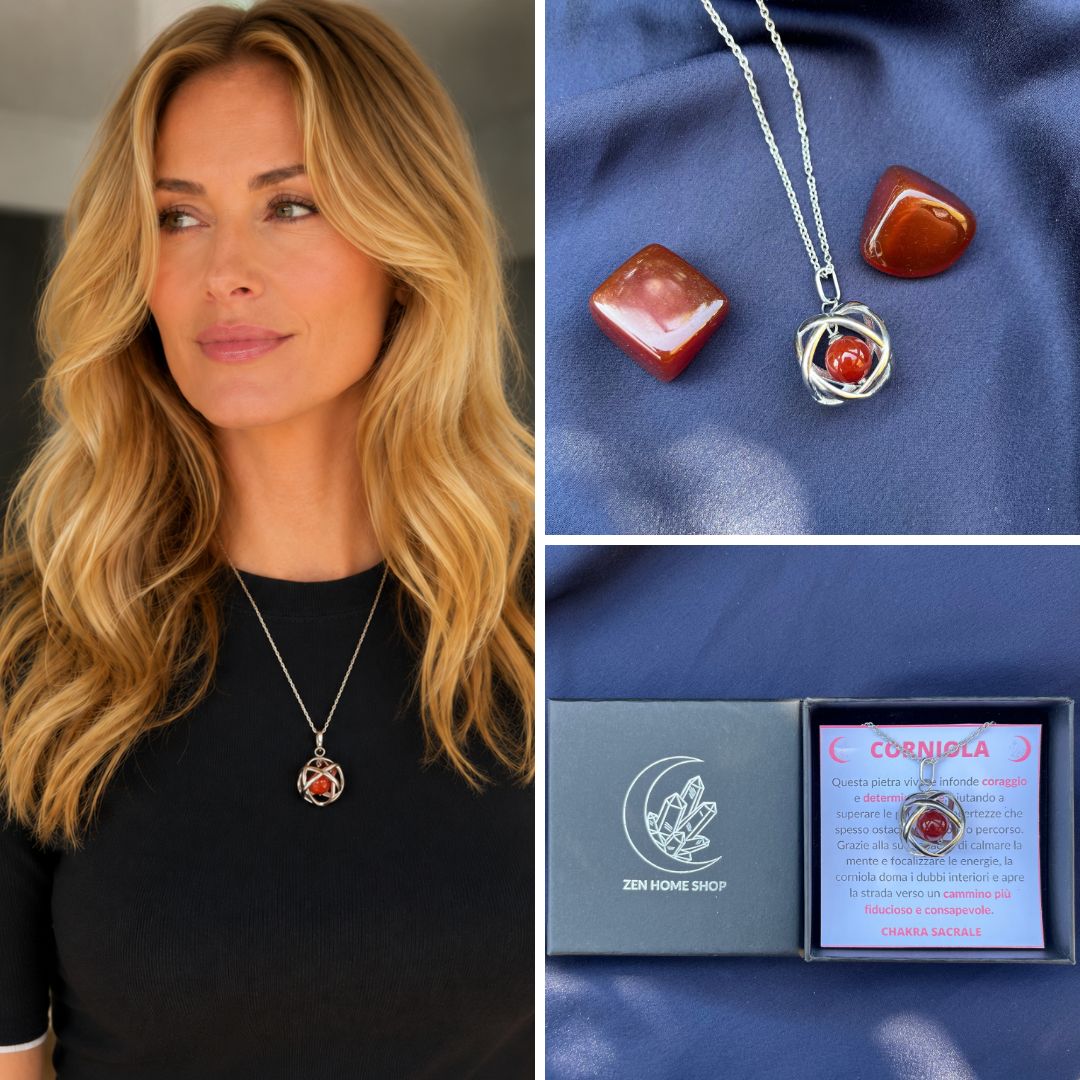 Collana ciondolo Genesa Con Pietra Naturale - Zen Home